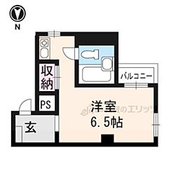 ペアリーフ御所東 3階1Kの間取り