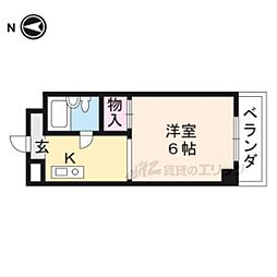 シティハウスＪＯＹ三条 3階1Kの間取り