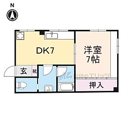 よし久ビル 3階1DKの間取り