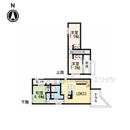 ウィステリア御池 1階3LDKの間取り