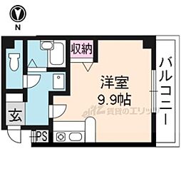 カーサセブン 3階ワンルームの間取り