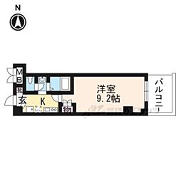 JR東海道・山陽本線 京都駅 徒歩5分の賃貸マンション 4階1Kの間取り