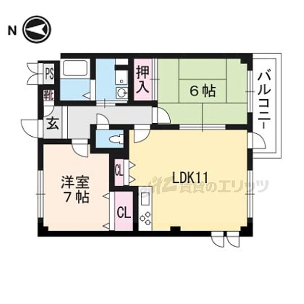 ブエナビスタ 303｜滋賀県近江八幡市安土町上豊浦(賃貸マンション2LDK・3階・56.00㎡)の写真 その2