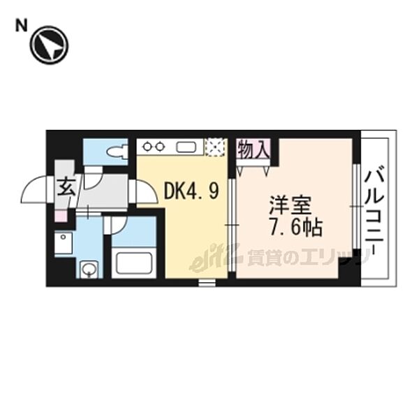 Ｇｒｅｅｎｗｉｃｈ　Ｈｏｕｓｅ 801｜滋賀県大津市大萱1丁目(賃貸マンション1DK・8階・30.45㎡)の写真 その2