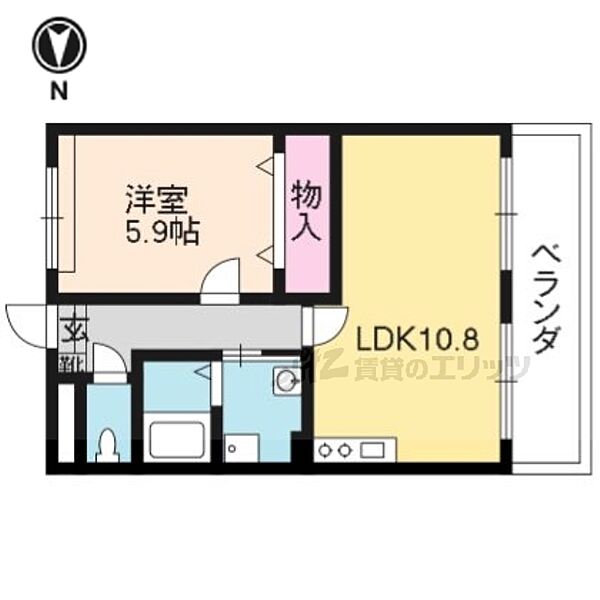 滋賀県大津市野郷原1丁目(賃貸マンション1LDK・2階・42.13㎡)の写真 その2