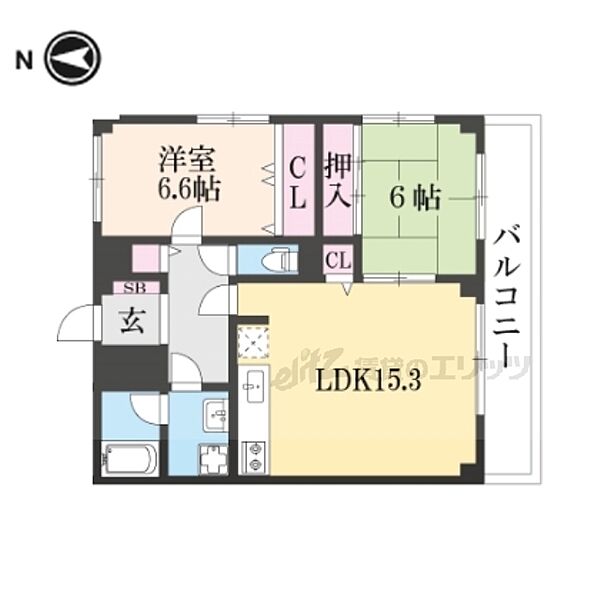 滋賀県甲賀市甲南町深川(賃貸マンション2LDK・3階・68.85㎡)の写真 その2