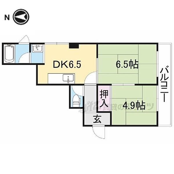 ＢＵＹＫＩＮＧ　2 201｜滋賀県米原市高溝(賃貸アパート2DK・2階・40.00㎡)の写真 その2