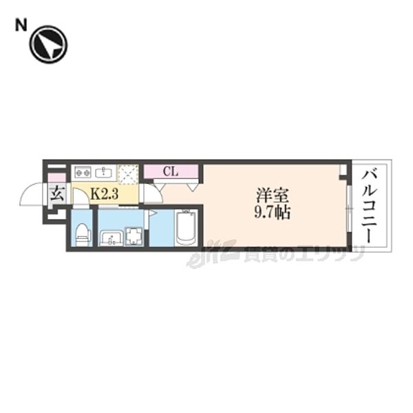 ラクーン堅田 203｜滋賀県大津市本堅田6丁目(賃貸アパート1K・2階・28.87㎡)の写真 その2