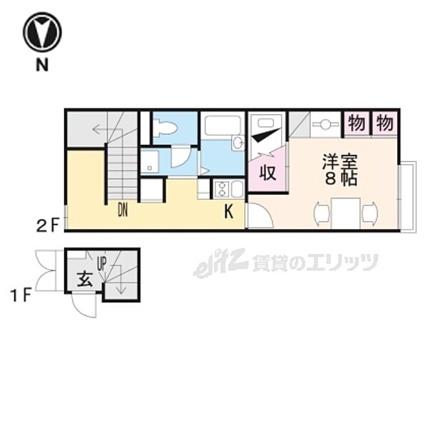 レオパレスＷｉｎｇ日野 203｜滋賀県蒲生郡日野町大字大窪(賃貸アパート1K・2階・28.02㎡)の写真 その2