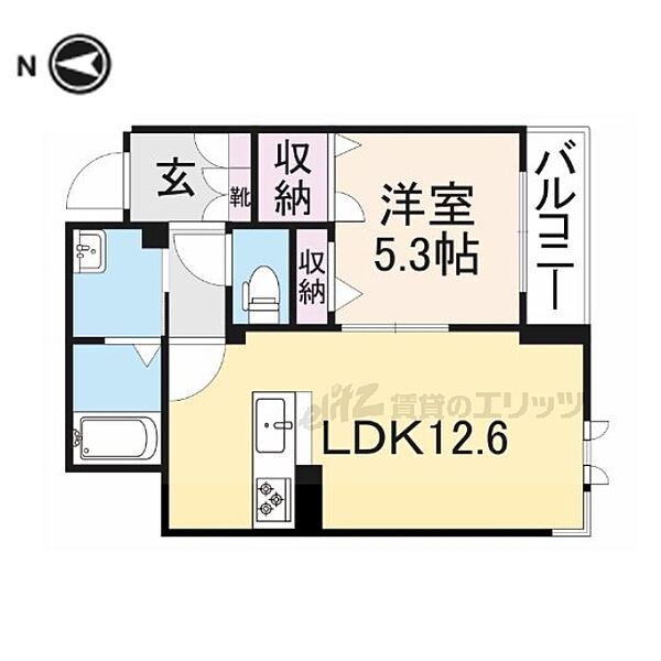 滋賀県彦根市岡町(賃貸アパート1LDK・3階・45.57㎡)の写真 その2