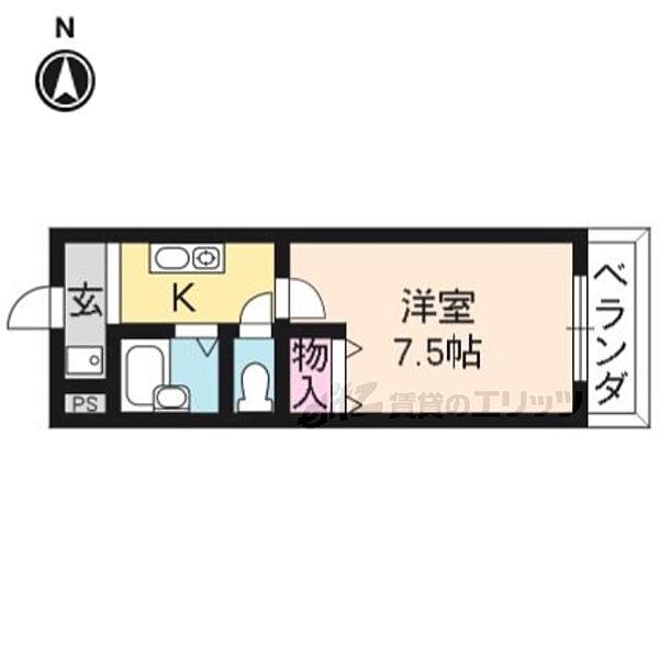 アルカディア堂山 310｜滋賀県大津市大将軍2丁目(賃貸マンション1K・3階・23.78㎡)の写真 その2