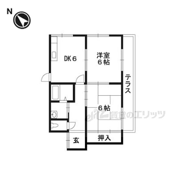 野村4丁目14-10貸家 ｜滋賀県草津市野村4丁目(賃貸一戸建2DK・1階・39.74㎡)の写真 その2