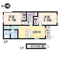 ケーニヒスクローネ 206 ｜ 滋賀県大津市石山寺３丁目（賃貸アパート2LDK・2階・56.53㎡） その2