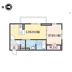 ＢＲＡＮＳＩＡ出町 1階1LDKの間取り
