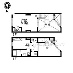 シャンテＭ 1階1LDKの間取り
