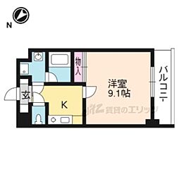 JR東海道・山陽本線 瀬田駅 徒歩6分の賃貸マンション 4階1Kの間取り