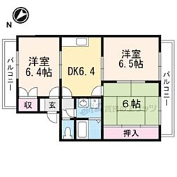 JR草津線 貴生川駅 徒歩5分の賃貸マンション 1階3DKの間取り