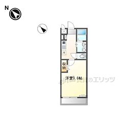 JR東海道・山陽本線 能登川駅 徒歩13分の賃貸アパート 2階1Kの間取り