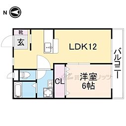 近江鉄道八日市線 太郎坊宮前駅 徒歩1分の賃貸マンション 3階1LDKの間取り