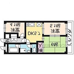 リバティハイム 1階3DKの間取り
