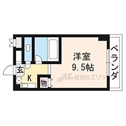 JR東海道・山陽本線 瀬田駅 徒歩30分の賃貸マンション 5階1Kの間取り