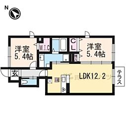 メルシー大将軍3 2LDKの間取図画像