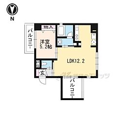 ミラージュにおの浜 1LDKの間取図画像