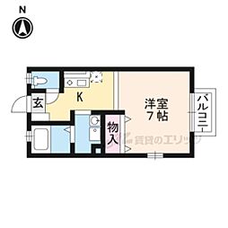 ピュアハイツ 1Kの間取図画像