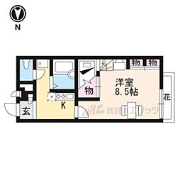 レオパレス瀬田橋本 1Kの間取図画像