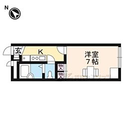 レオパレスサントネ 1Kの間取図画像