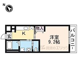ライフライズ 1Kの間取図画像