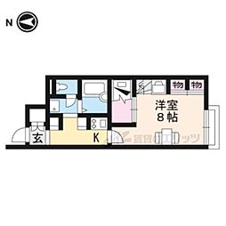 レオパレス城東 1Kの間取図画像