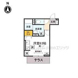 ヴェルソー石山 ワンルームの間取図画像