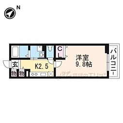 レークサイドスクェア 1Kの間取図画像