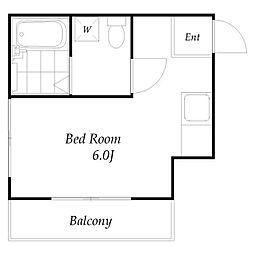 セントラルハウス青葉 3階ワンルームの間取り