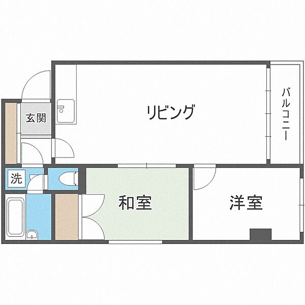 セントラルハイム ｜北海道札幌市中央区南五条西9丁目(賃貸マンション2LDK・4階・51.15㎡)の写真 その2