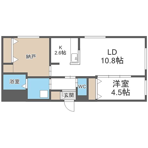 ＲＥＳＩＤＥＮＣＥ　ＳＨＩＮＭＥＩ　ＮＡＮＧＯＵ ｜北海道札幌市白石区本郷通13丁目南(賃貸マンション1SLDK・2階・52.03㎡)の写真 その2