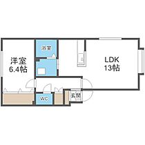 フェリス麻生  ｜ 北海道札幌市北区新琴似九条1丁目（賃貸アパート1LDK・2階・41.33㎡） その2