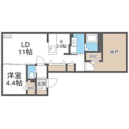 インフィニティ東札幌 1階/-