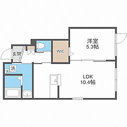 マーリエ 1LDKの間取図画像