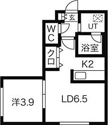 ブランノワール麻生エクサゴーヌ 1LDKの間取図画像