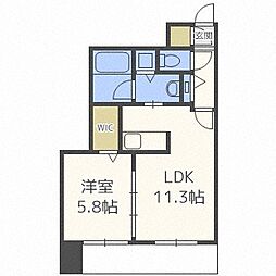 スペチアーレ伏見 1LDKの間取図画像