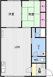 シャルム高瀬 2LDKの間取図画像