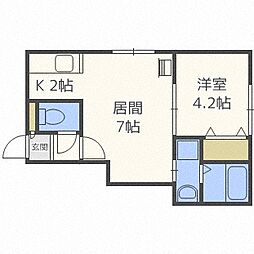 MAHALO 1LDKの間取図画像