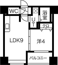 クラッセ琴似ステーション 1LDKの間取図画像