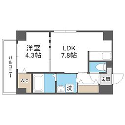スペチアーレ大通 1LDKの間取図画像