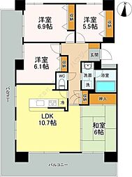 サムティレジデンス南8条 4LDKの間取図画像