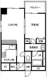 第82松井ビル 1LDKの間取図画像