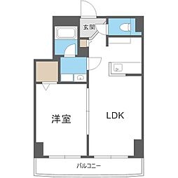 サンティパープ 1LDKの間取図画像