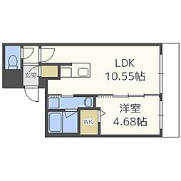 フェーラシュヴァル 1LDKの間取図画像